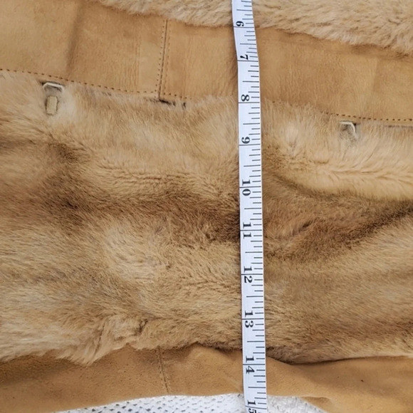 Lilli Ann London Leathers Faux Fur‎ Vintage Trench Coat S - Picture 10 of 16